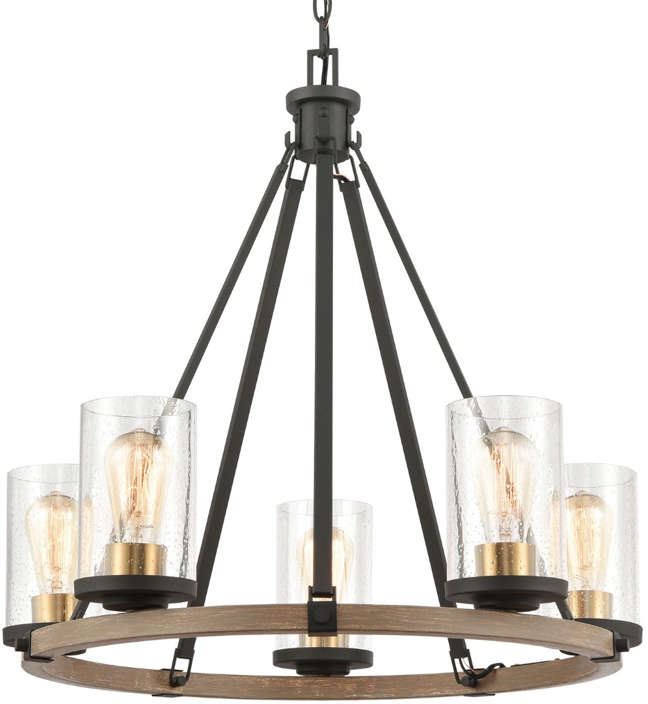 ELK Lighting 47289/5 Geringer 25" Chandelier
