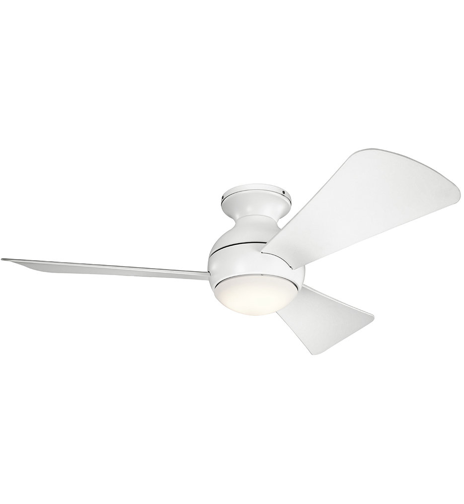 Kichler - 330151MWH - Sola Flush Mount Fan