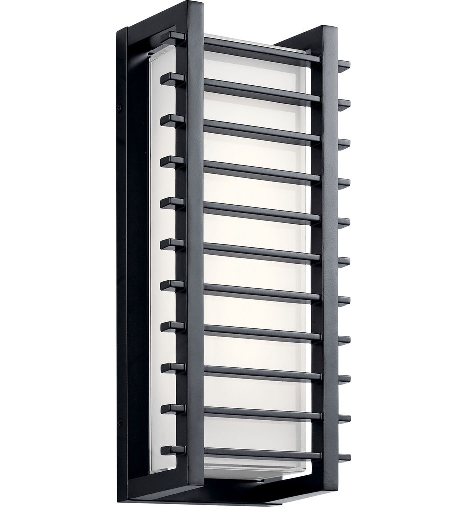 Kichler - 49785BKLED - Rockbridge 16.25" Outdoor Wall Sconce