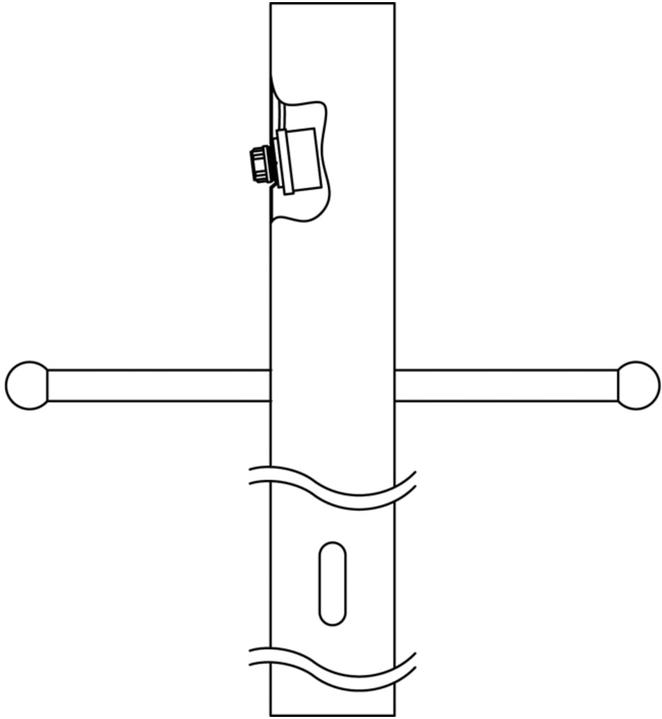 84" Post with Photocell & Ladder