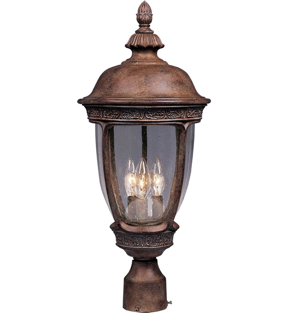 Knob Hill Incandescent 3 Light Outdoor Post Light