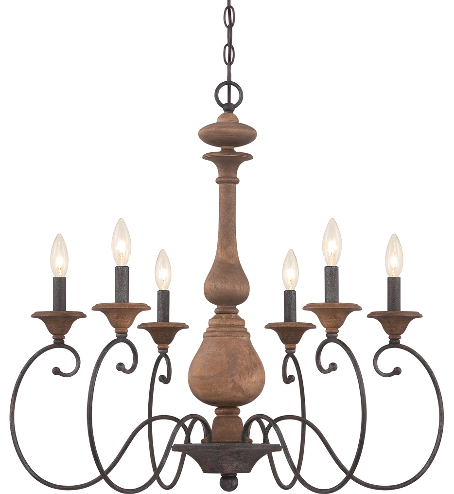 Quoizel - ABN5006RK - Auburn 28" Chandelier