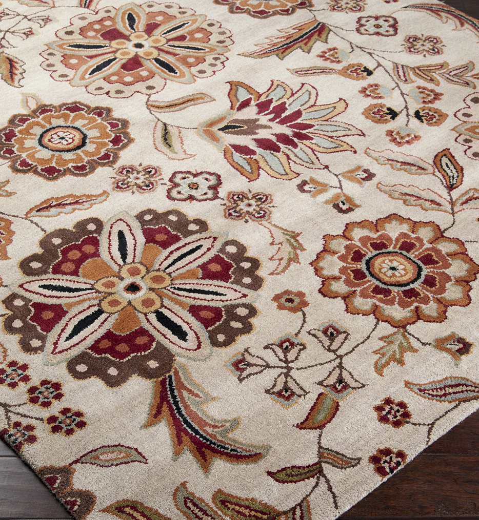 Athena Floral Print Hand Tufted Rug