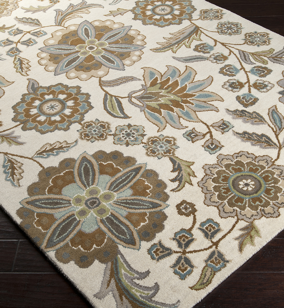 Athena Floral Print Hand Tufted Rug