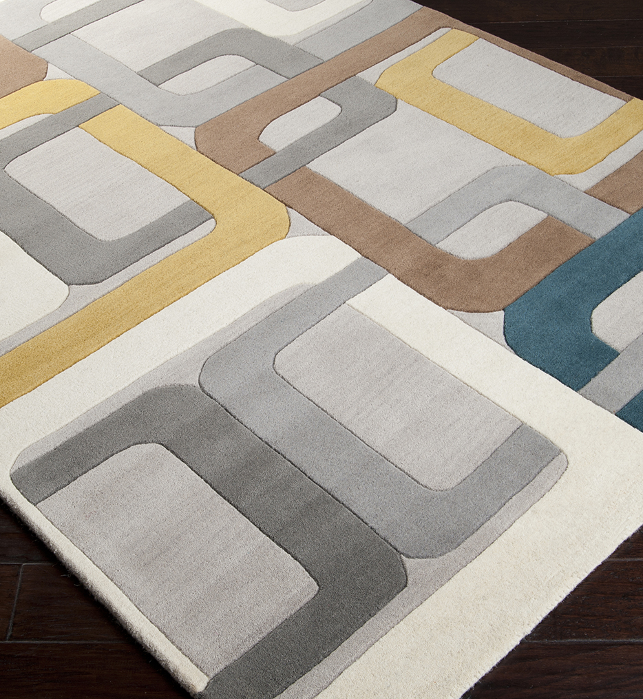 Forum Retro Squares Hand Tufted Rug