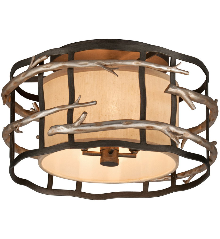 Troy Lighting - C2881-GRA/WSL - Adirondack 18" Semi-Flush