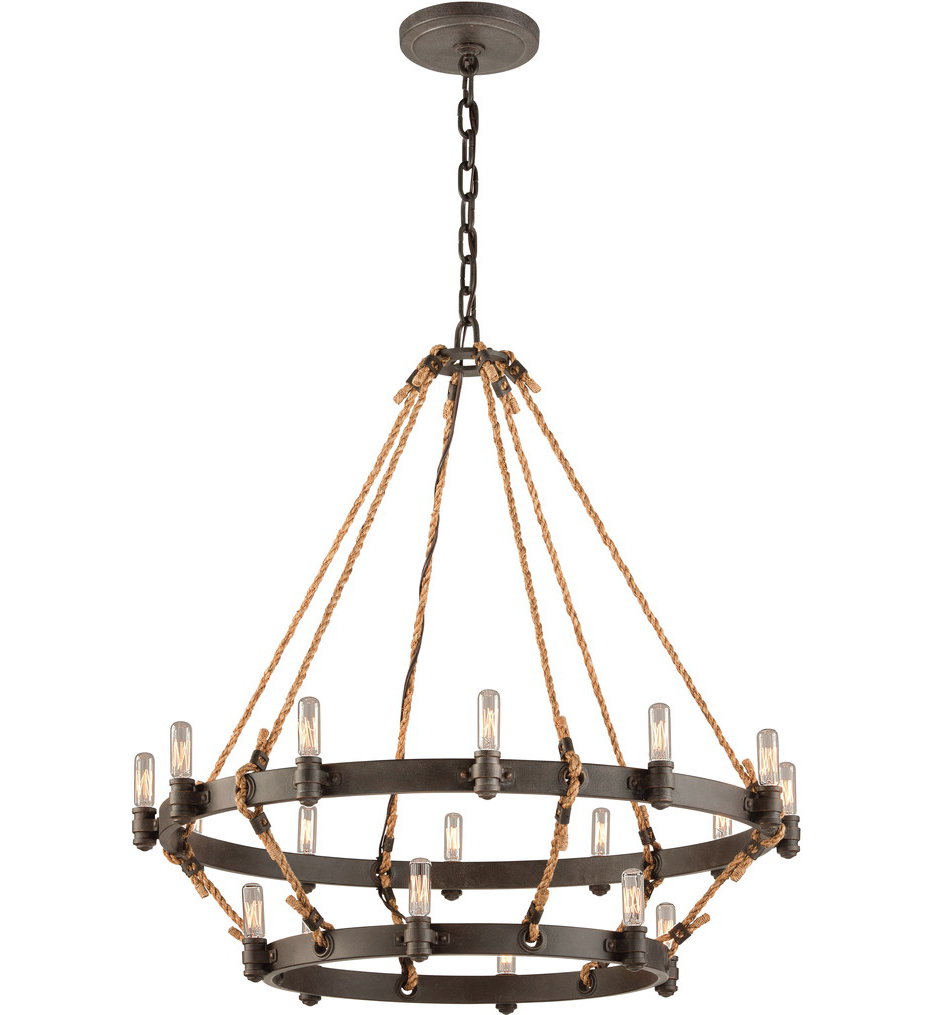 Troy Lighting - F3128-HBZ - Pike Place 32" Chandelier