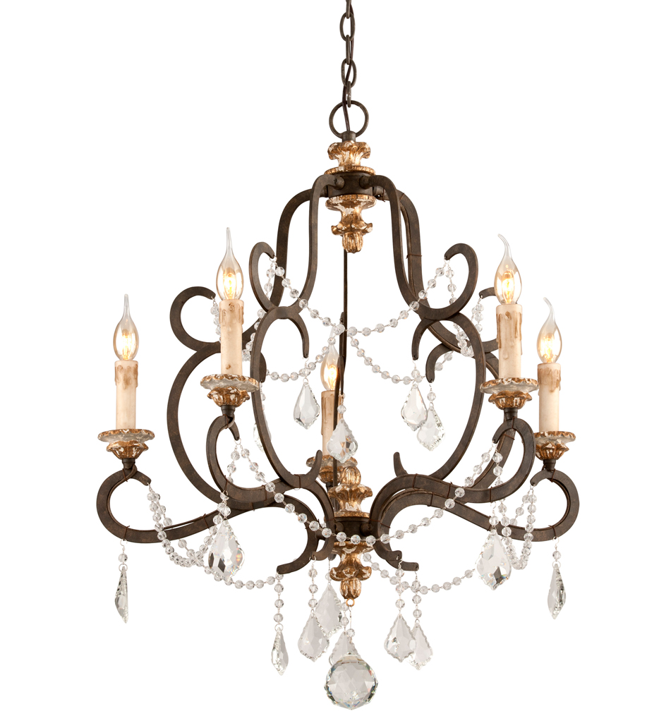 Troy Lighting - F3515-PZ/DG - Bordeaux 27.5" Chandelier