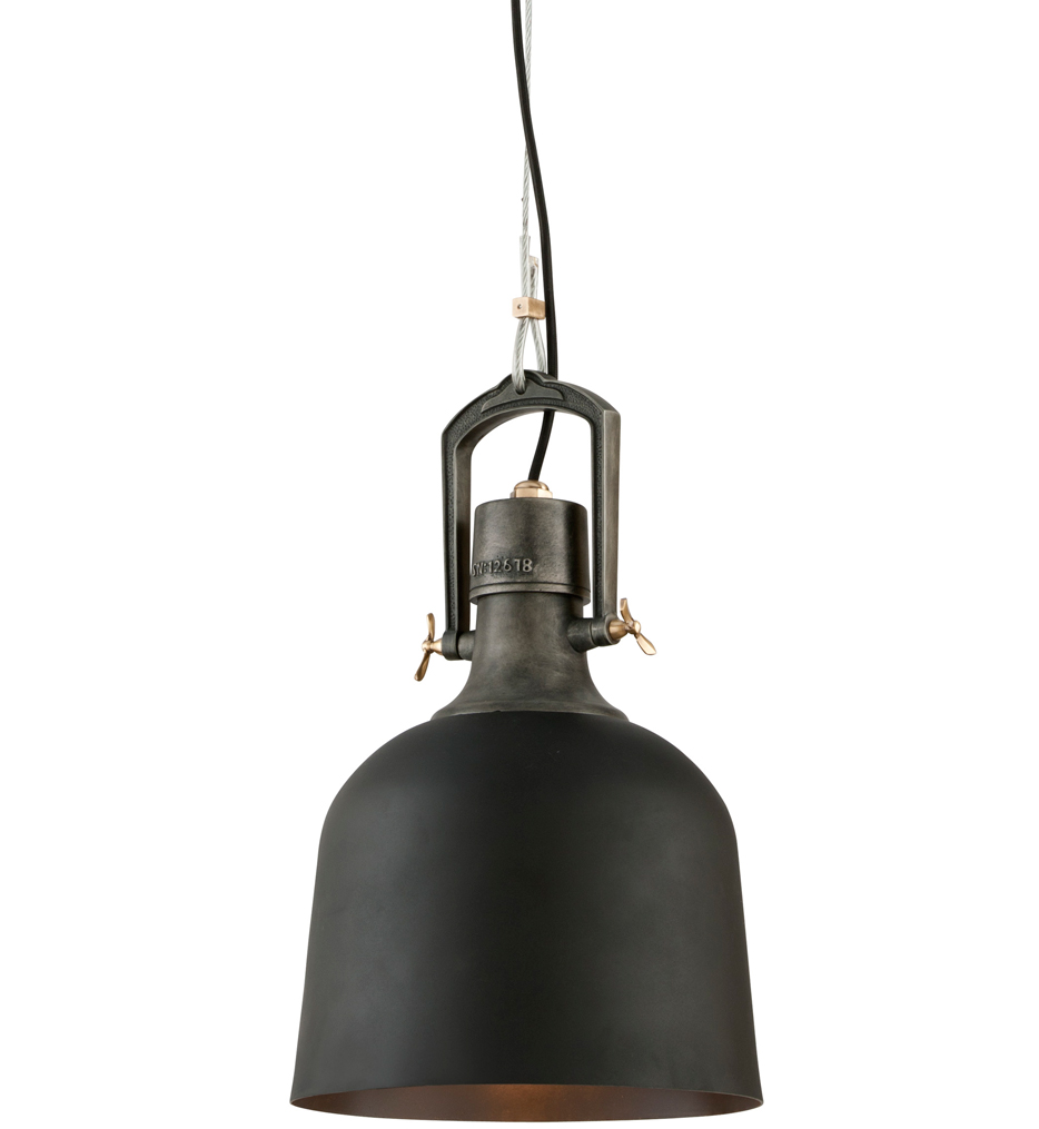 Troy Lighting - F3545-SBK/APW/PBR - Hanger 31 11.75" Pendant