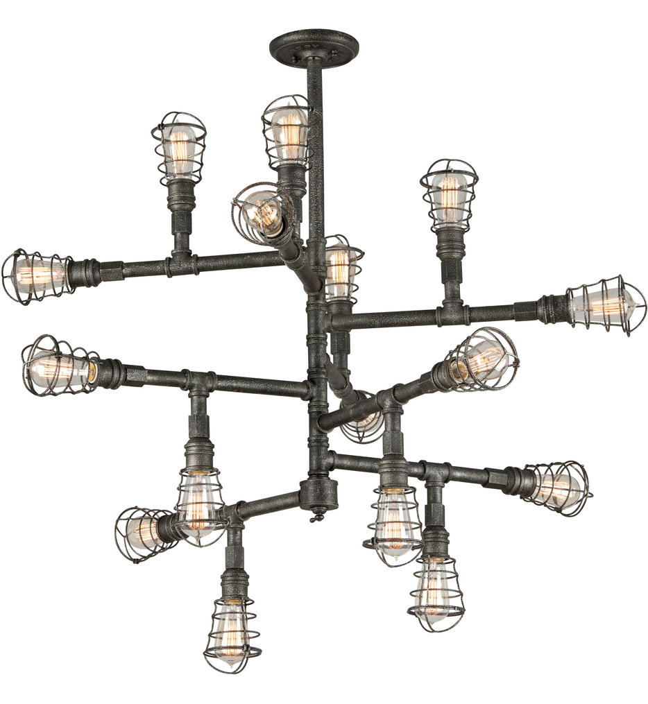 Troy Lighting - F3818-APW - Conduit 42" Chandelier