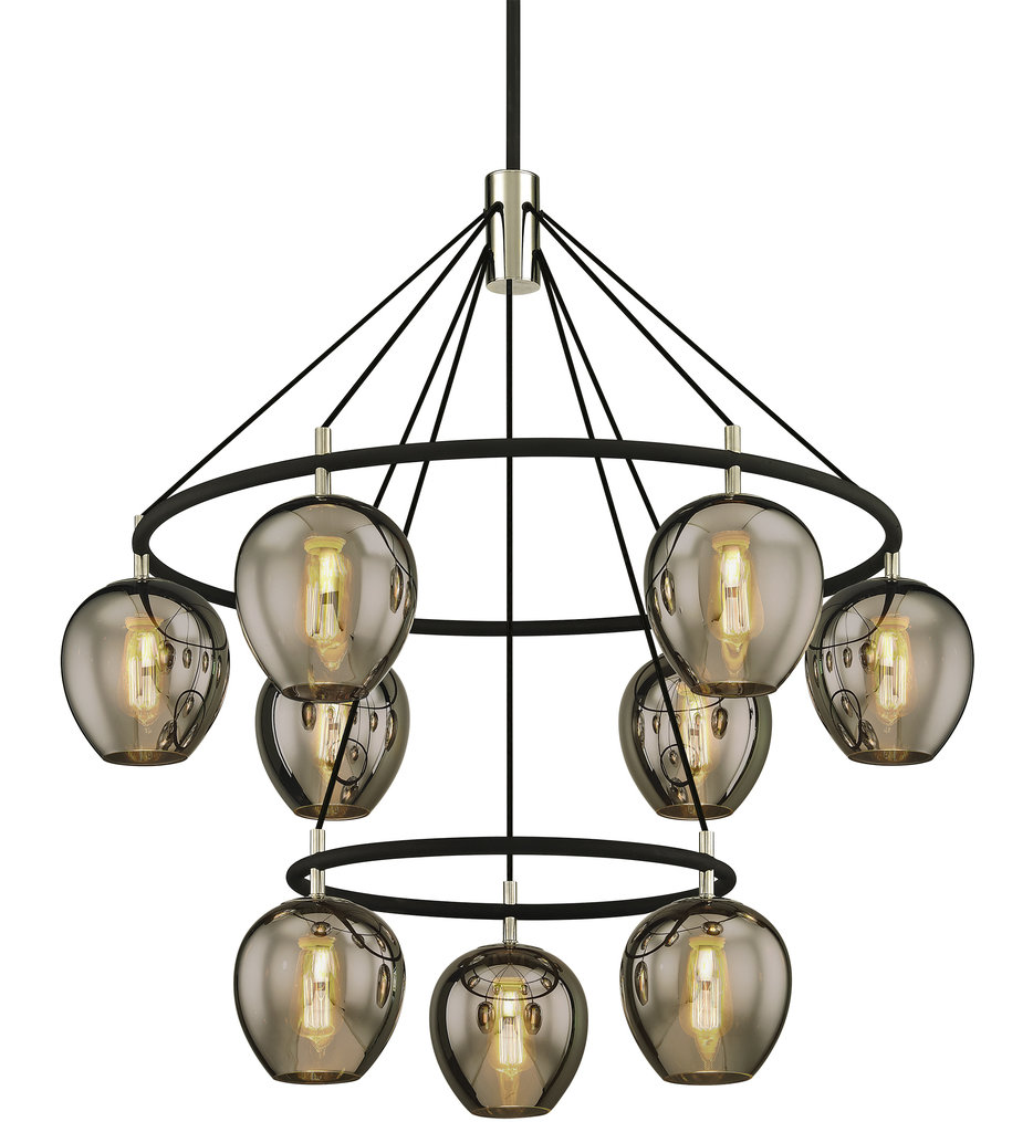 Troy Lighting - F6219-TBK/PN - Iliad 40" Chandelier