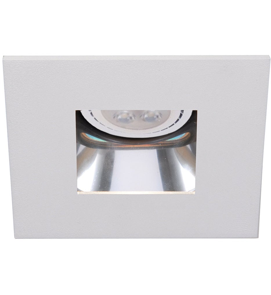 WAC Square Adjustable Open Reflector 4" Low Voltage Recessed Trim