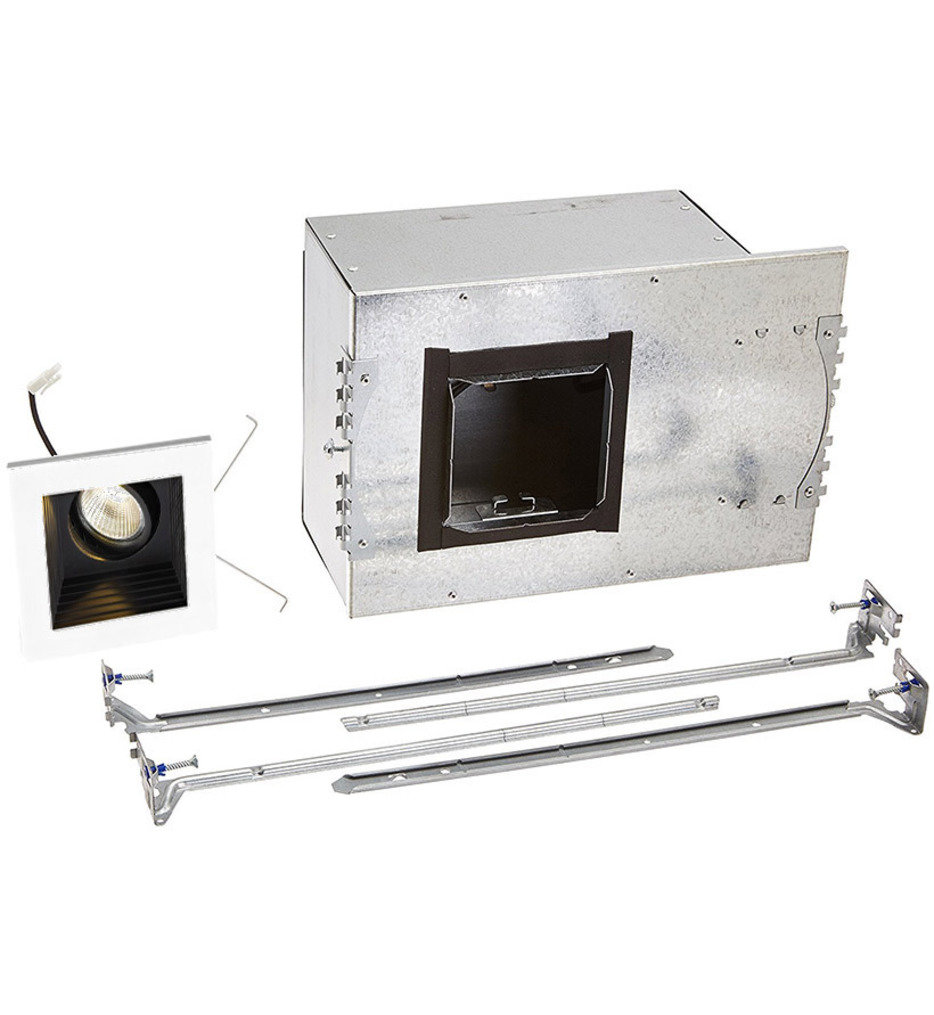 WAC Lighting - Mini Multiples New Construction LED Wide Flood Beam Single Light Multispot Complete Recessed Kit