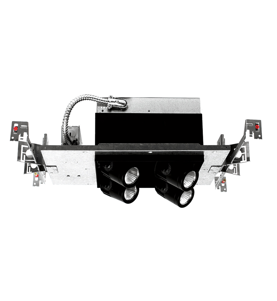 WAC Lighting - Spot Beam 010V Dim Non-IC Volt 4 Light Square LED Precision Housing & Module