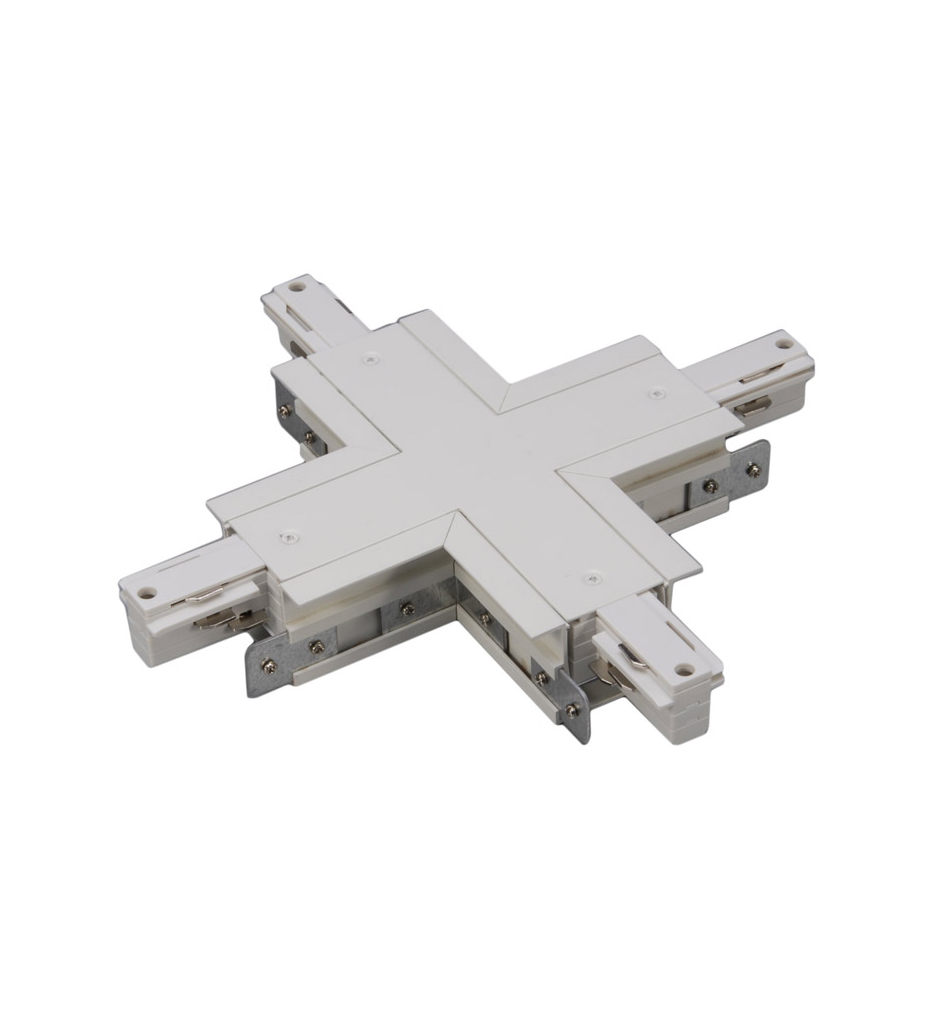 WAC Lighting - WXC-RT-BK - W Track Recessed Flanged Mount Architectural Track X-Connector