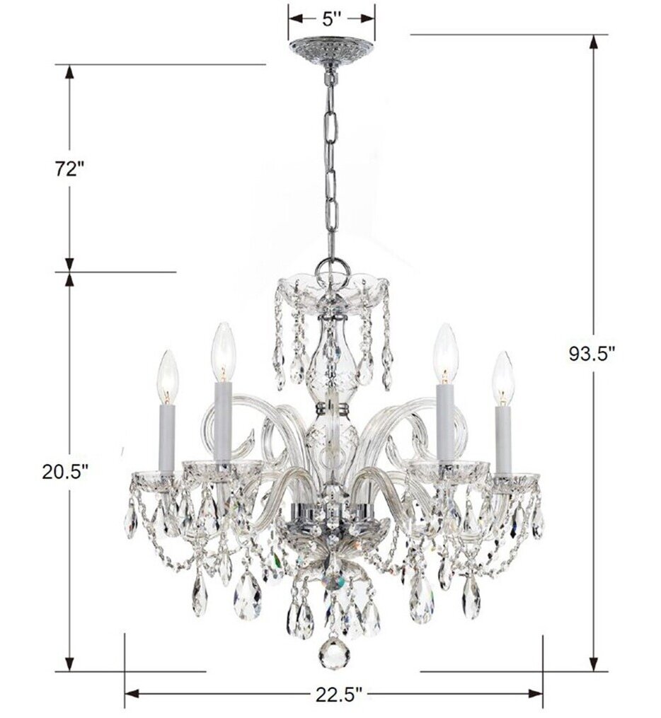 Traditional Crystal 22" Chandelier
