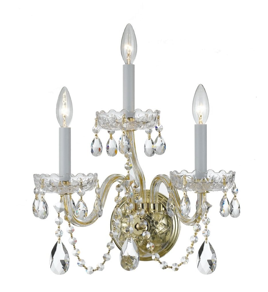 Traditional Crystal 16" Wall Sconce