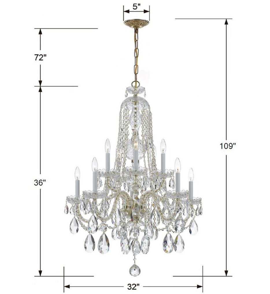 Traditional Crystal 32" Chandelier
