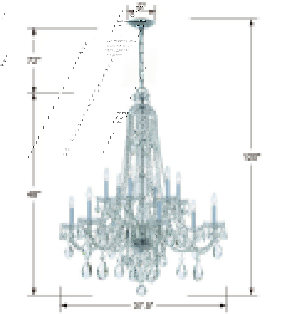 Traditional Crystal 37.5" Chandelier