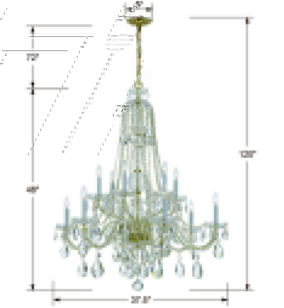 Traditional Crystal 37.5" Chandelier