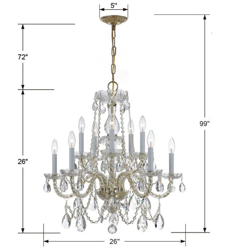 Traditional Crystal 26" Chandelier