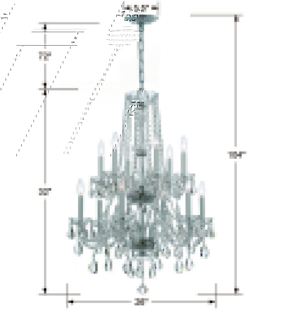 Traditional Crystal 26" Chandelier