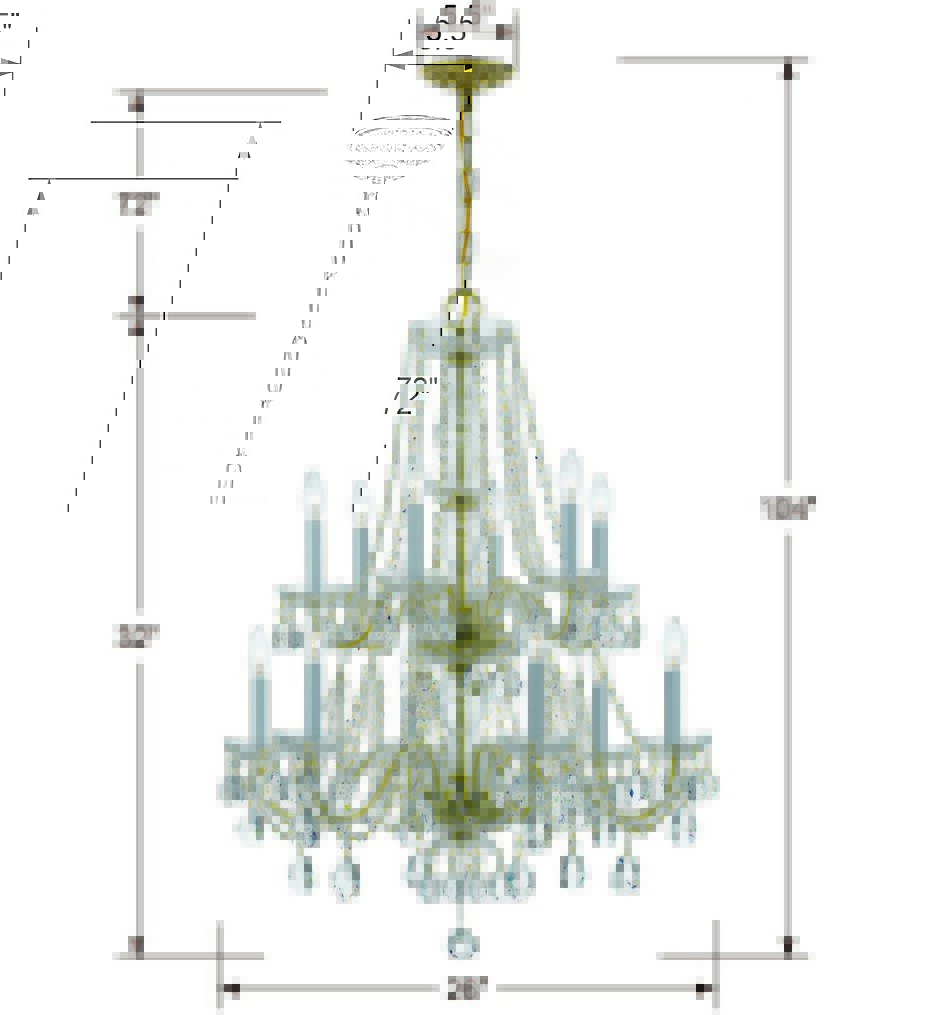 Traditional Crystal 26" Chandelier