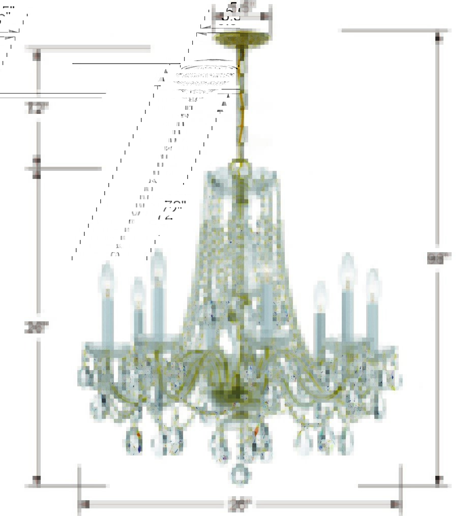 Traditional Crystal 26" Chandelier