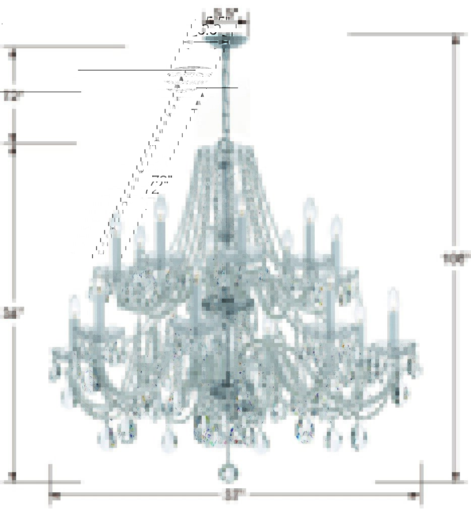 Traditional Crystal 37" Chandelier