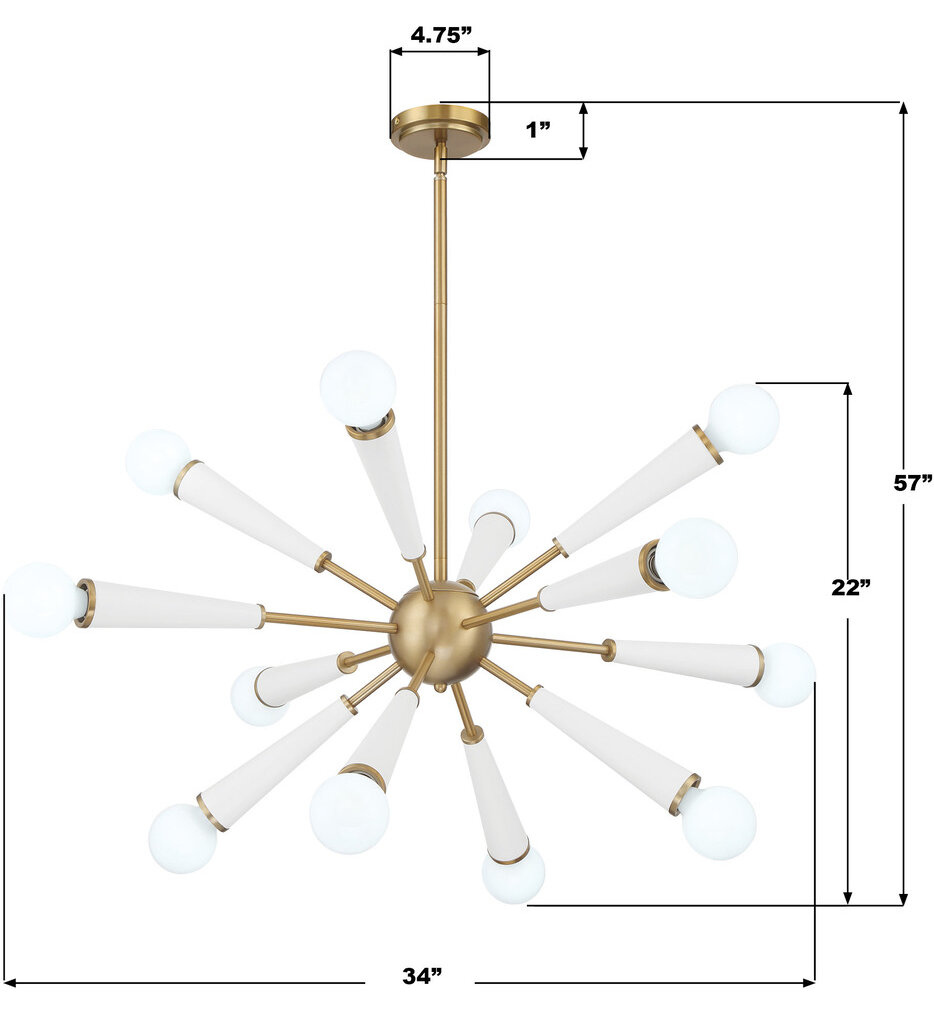 Zodiac 34" Chandelier