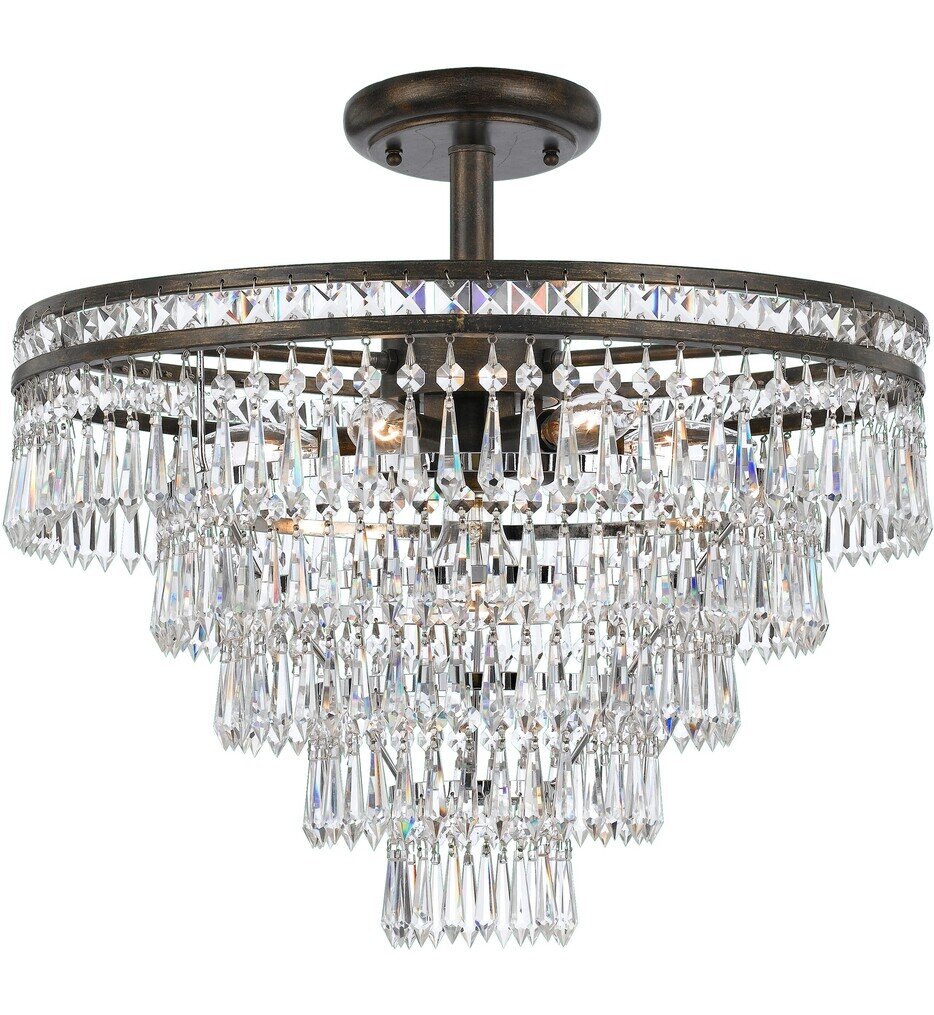 Crystorama - 5264-EB-CL-MWP_CEILING - Mercer 20" Semi Flush
