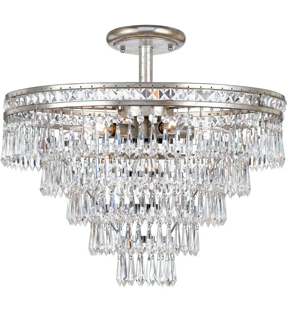 Crystorama - 5264-OS-CL-MWP_CEILING - Mercer 20" Semi Flush