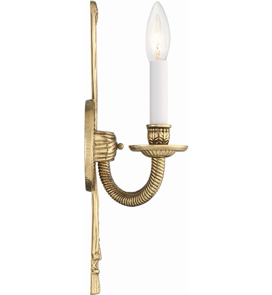 Cast Brass Wall Mount 15" Wall Sconce