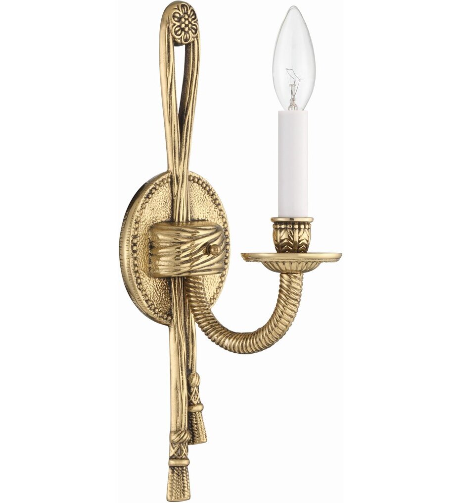 Cast Brass Wall Mount 15" Wall Sconce