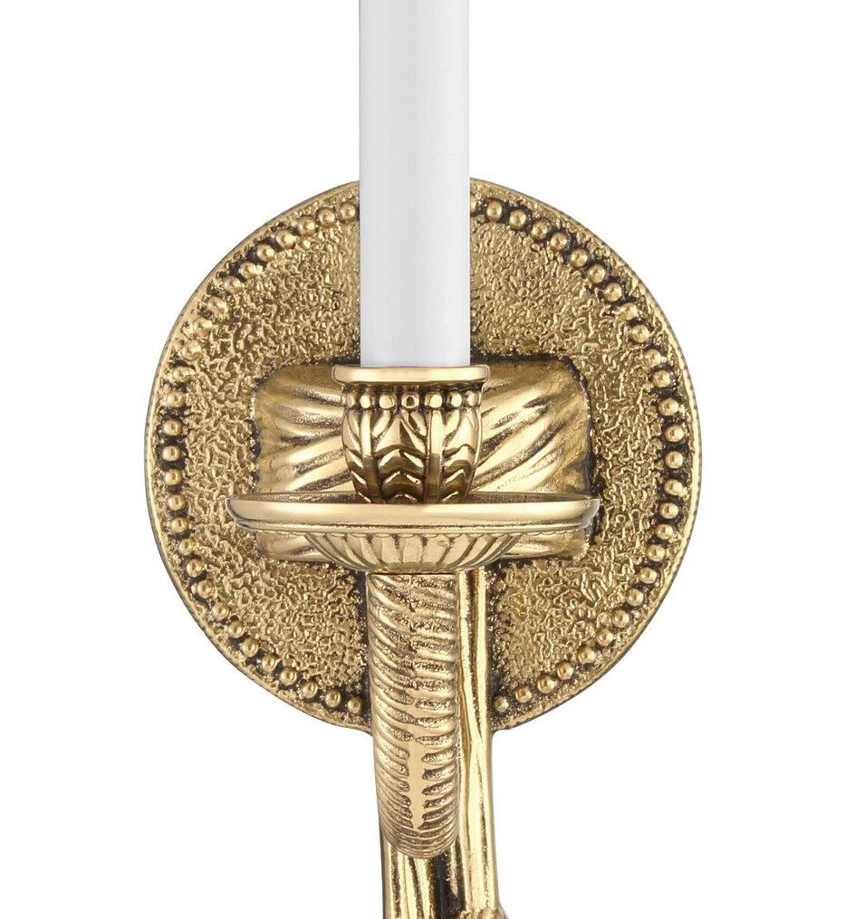 Cast Brass Wall Mount 15" Wall Sconce