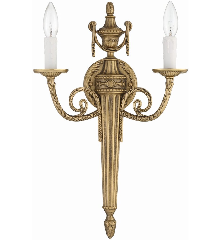 Cast Brass Wall Mount 20" Wall Sconce