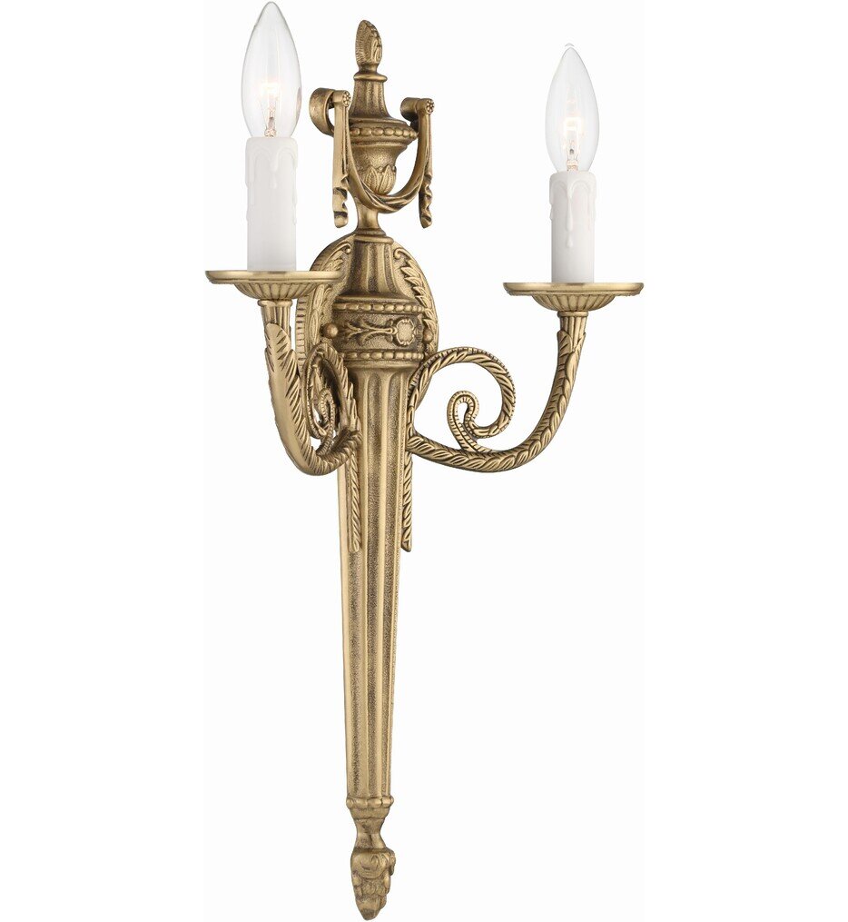 Cast Brass Wall Mount 20" Wall Sconce