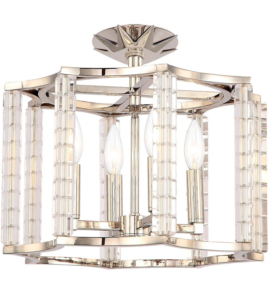 Crystorama - 8854-PN_CEILING - Carson 16" Semi Flush