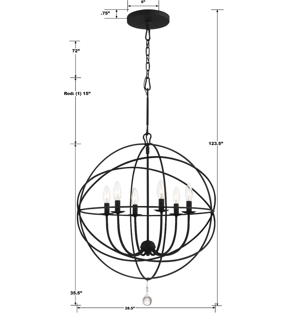 Solaris 28.5" Chandelier