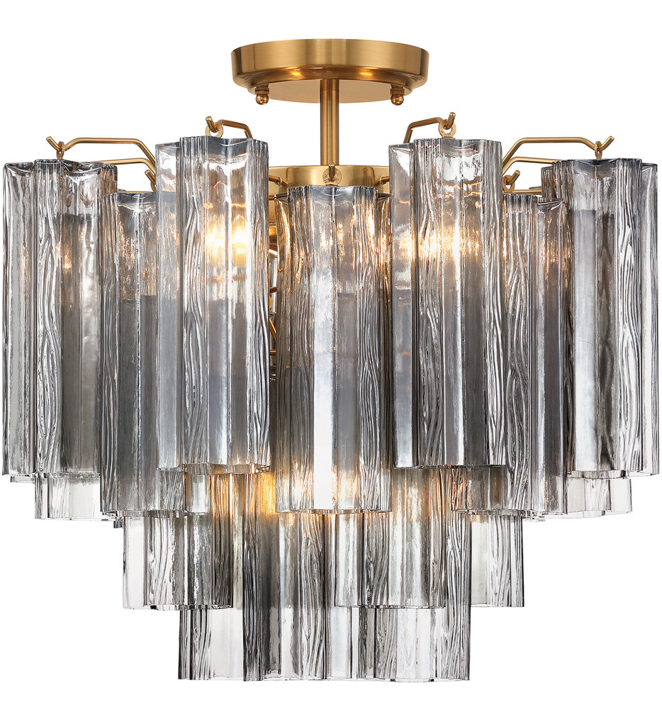 Crystorama - Addis 17.75'' Semi-Flush Mount