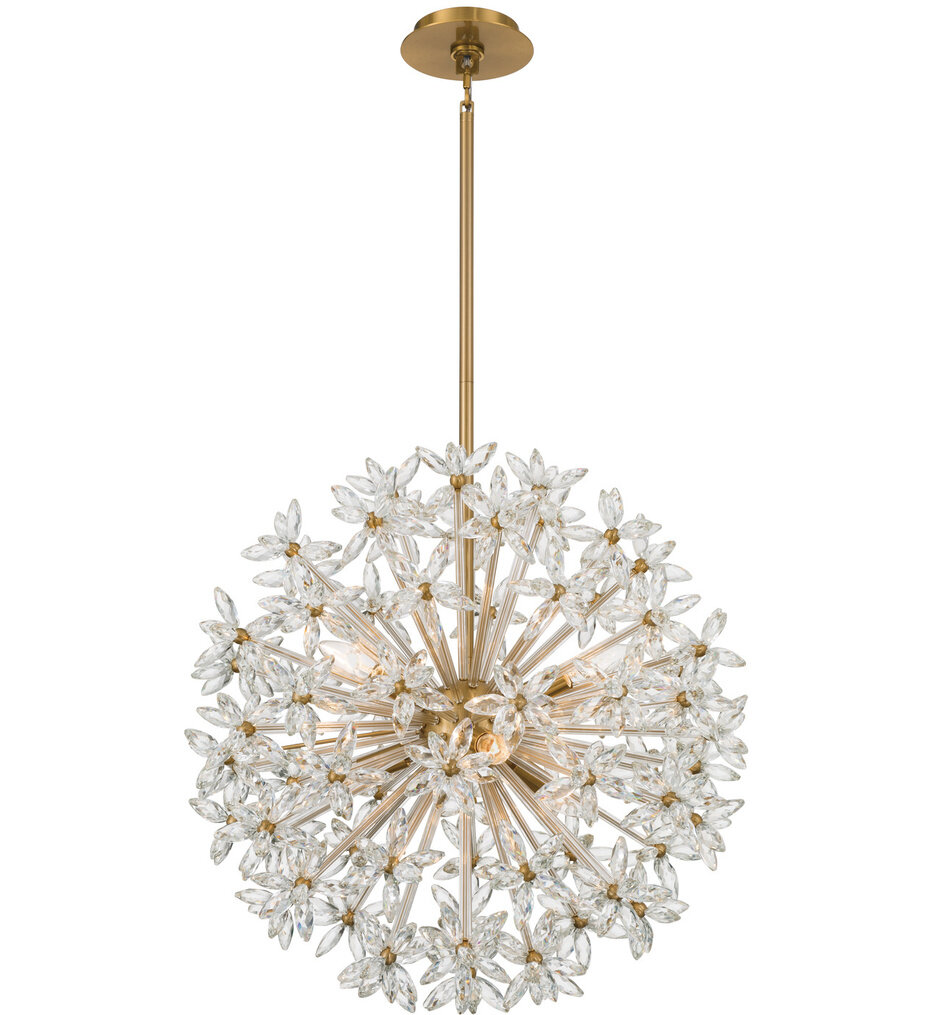 Crystorama - ADL-506-AG-CL - Adley 23.75-Inch Chandelier