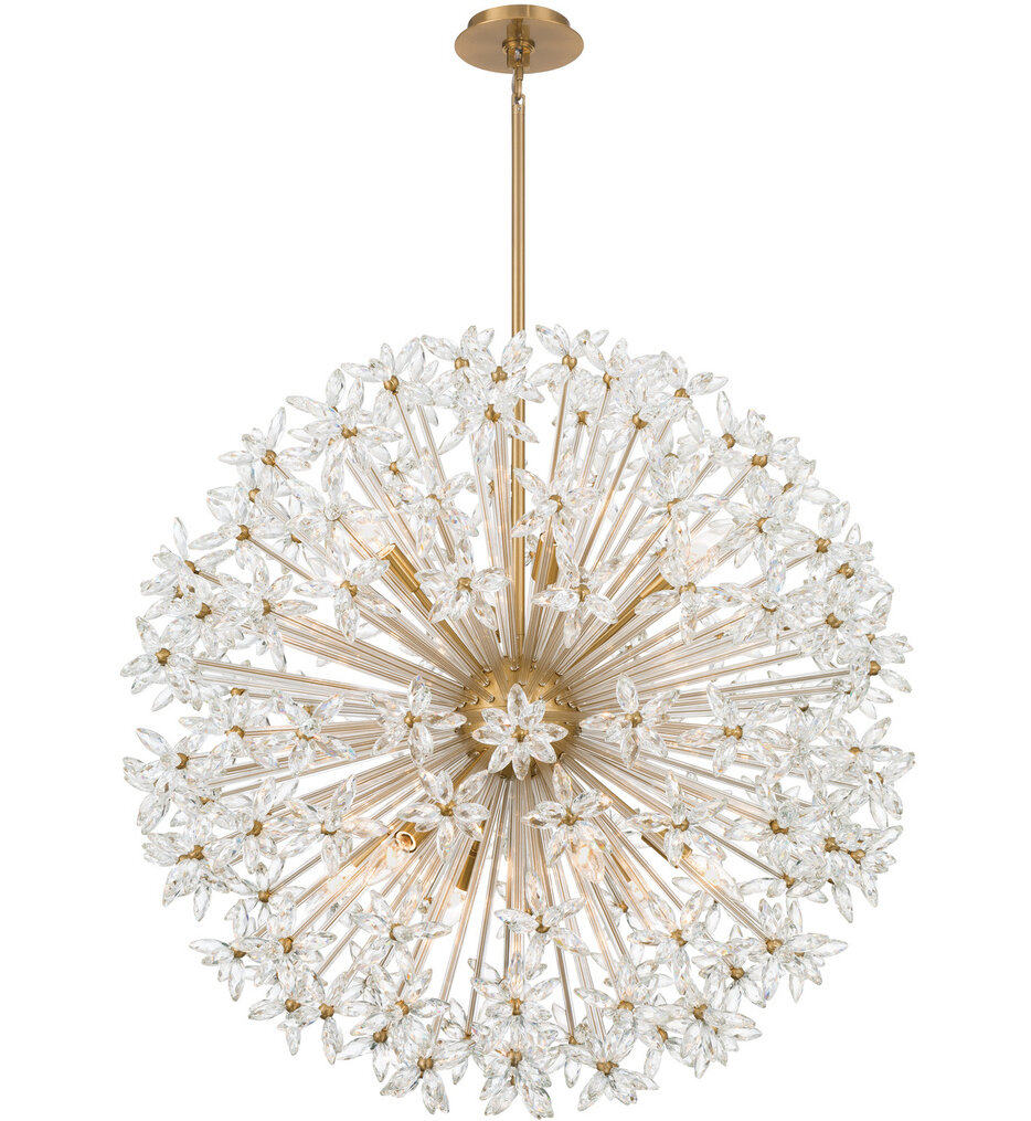 Crystorama - ADL-512-AG-CL - Adley 34-Inch Chandelier
