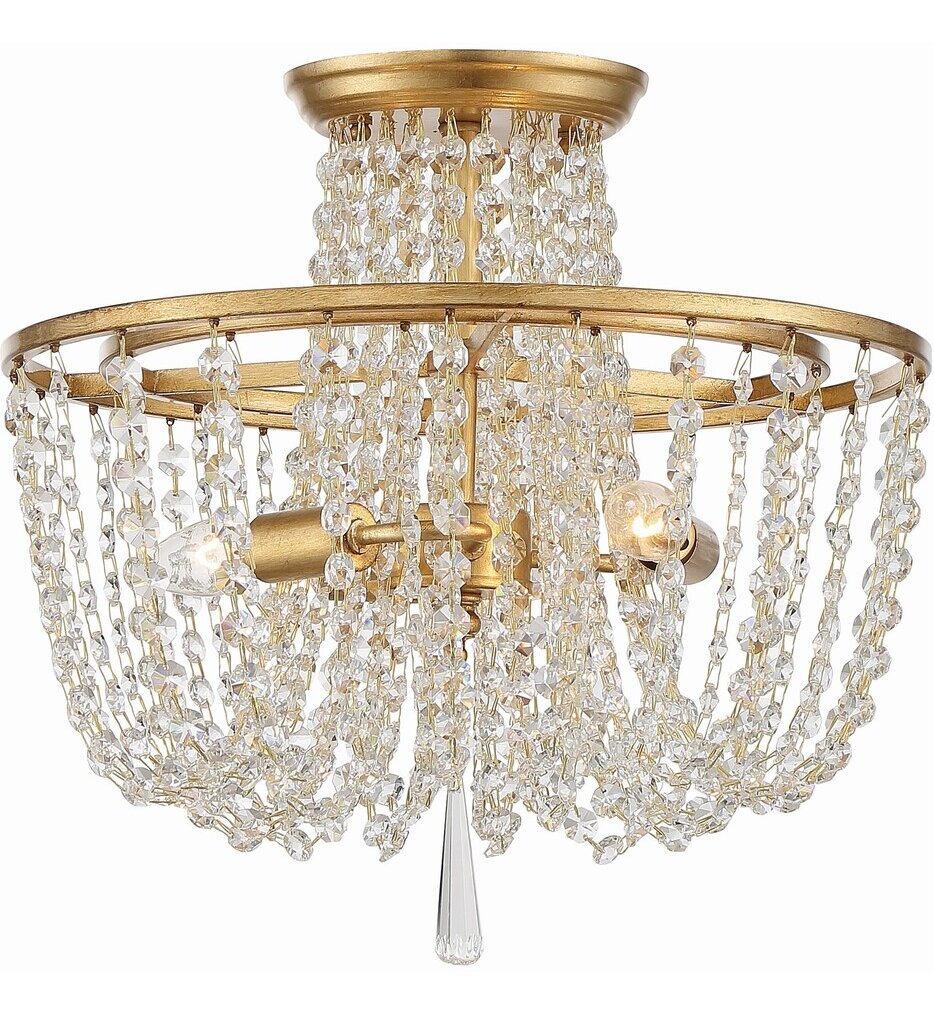 Crystorama - Arcadia 15" Semi Flush