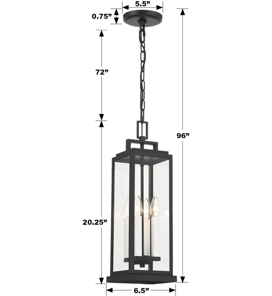 Aspen 6.5" Outdoor Pendant