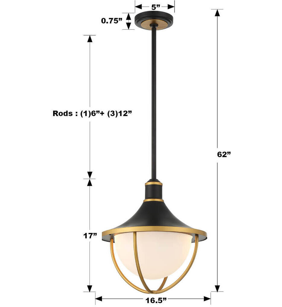 Atlas 16.5" Outdoor Pendant
