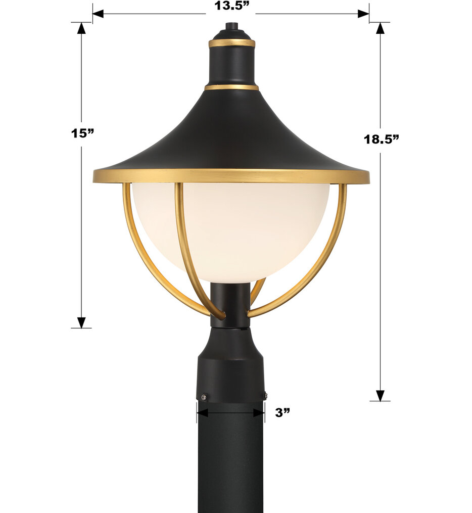 Atlas 13.5" Outdoor Post Light