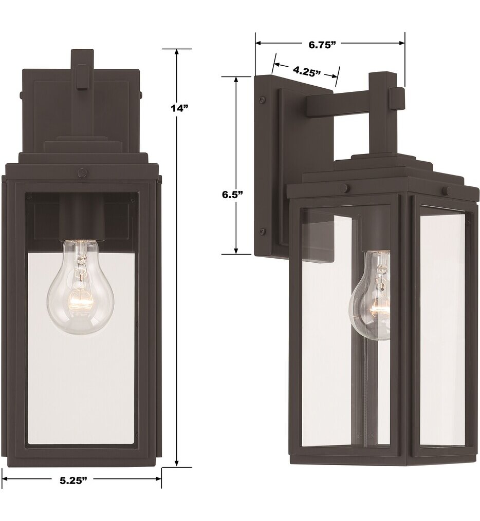 Byron 14" Outdoor Wall Sconce