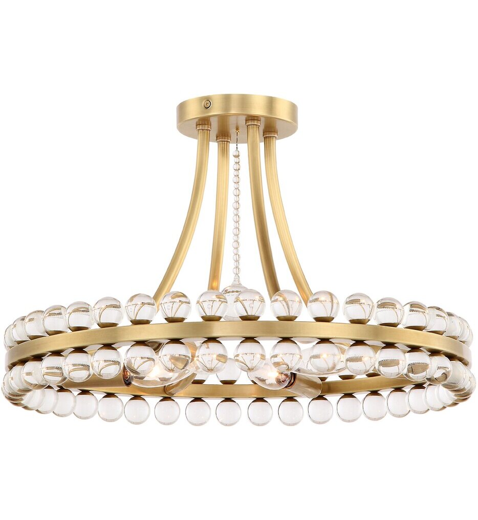 Crystorama - Clover 18" Semi-Flush Mount