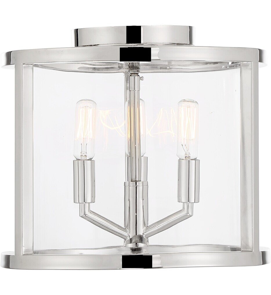 Crystorama - DEV-B8003-PN_CEILING - Devon 11.75" Flush Mount