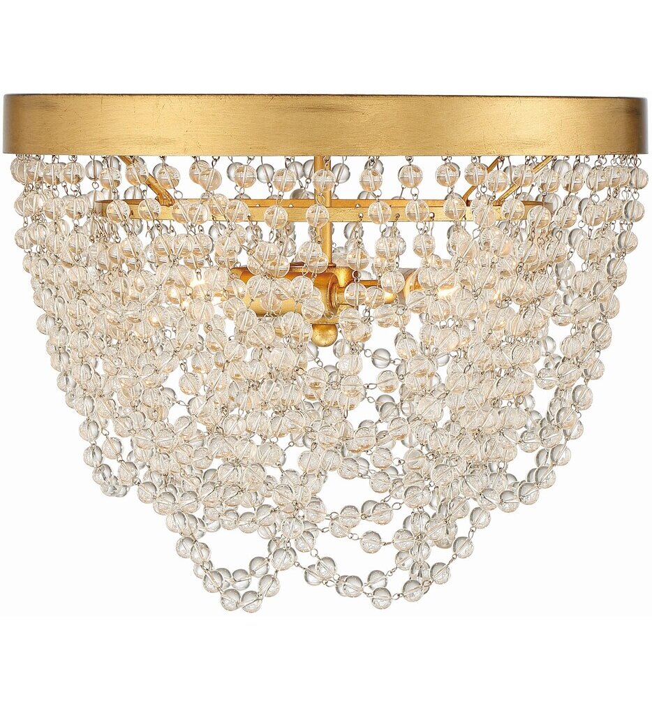 Crystorama - Fiona 13.75" Flush Mount